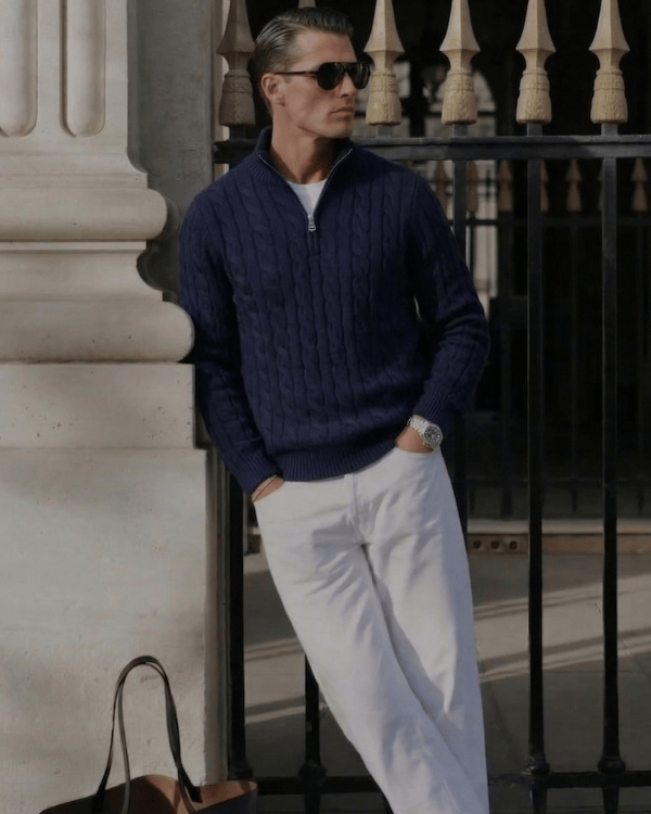 “Luca in the Primo Half Zip”